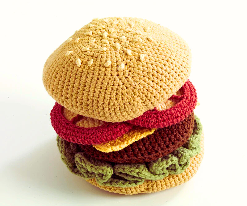 Hamburguesa Jumbo Amigurumi PATRON PDF