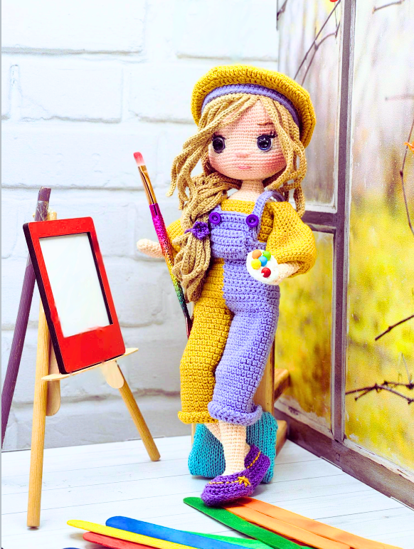 Muñeca Pintora Eleni Amigurumi PATRON PDF