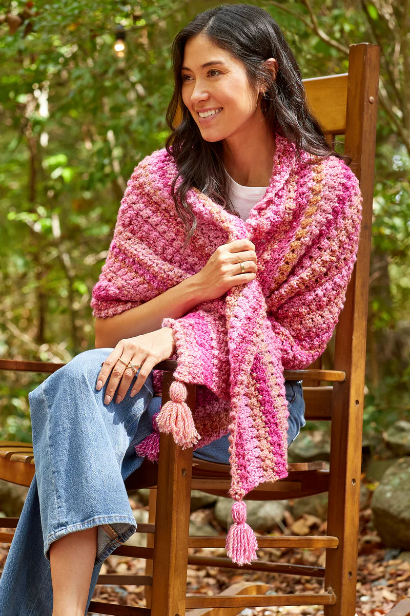 SOLO PARA PRINCIPIANTES! Chal Rebecca  en Crochet PATRON GRATIS