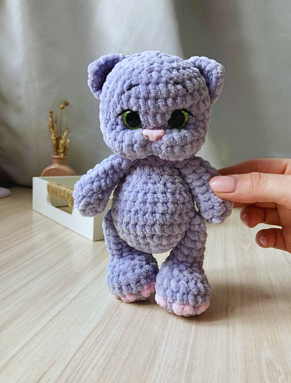 Gato de Peluche Amigurumi paso a paso PATRON PDF