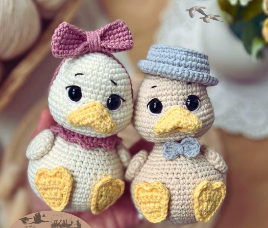 Dúo de Gansos Amigurumi paso a paso en Español PATRON PDF