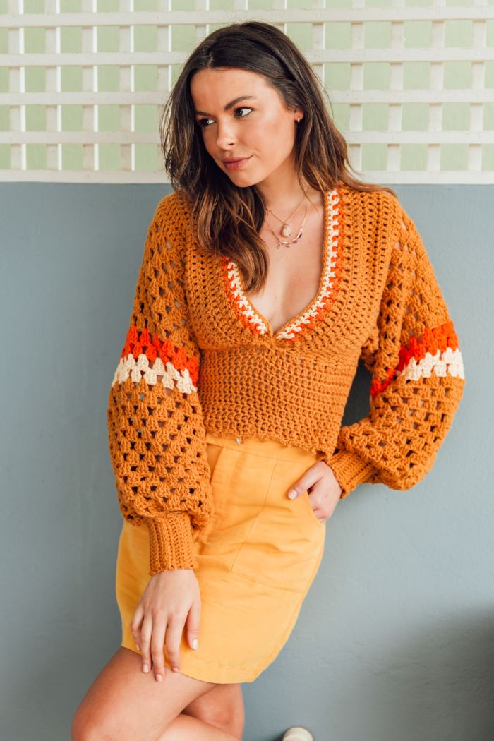 ¡Añade Encanto! Blusa Barroca con Mangas Granny PATRÓN