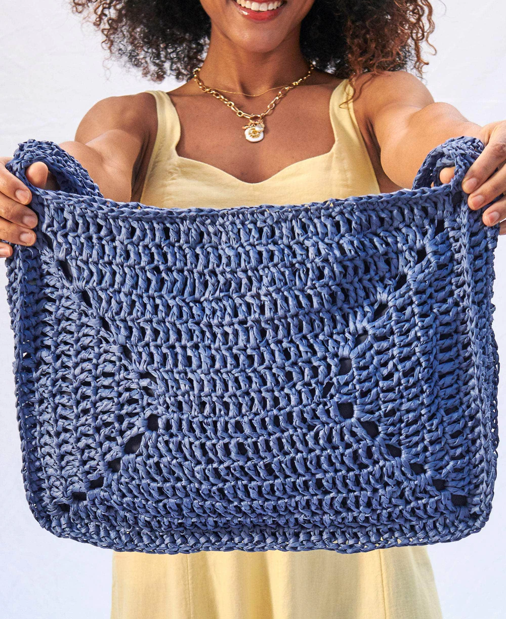 Bolso de Rafia con Estilo Granny PATRÓN GRATIS