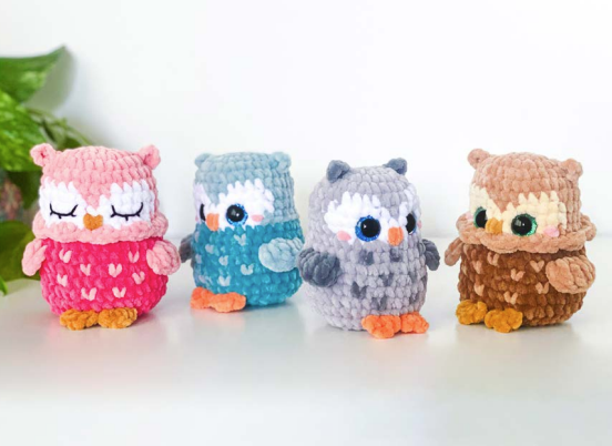 Mini Búhos Amigurumi, te Robarán el Corazón! PATRON PDF