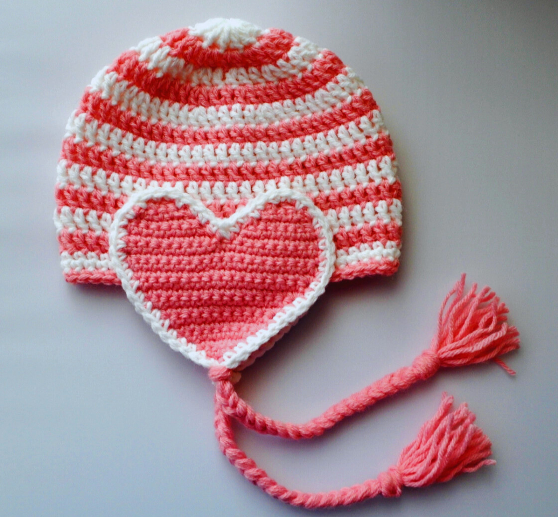 Gorro Amor a Rayas Cariño para tu Bebé en Crochet PATRÓN