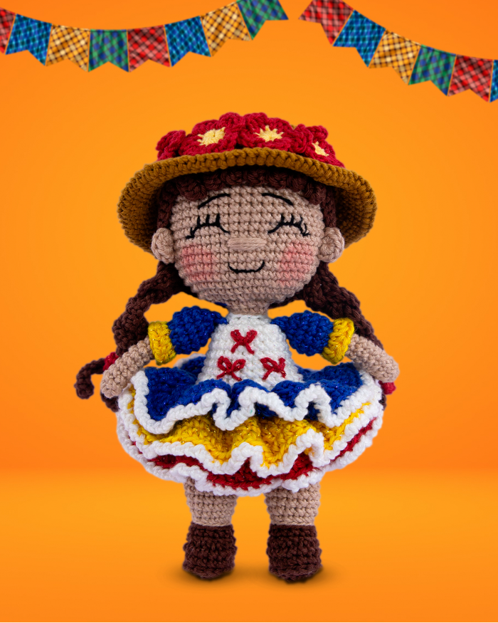 ¡Siente el ritmo! Muñeca Folklórica Floky en Amigurumi PATRÓN