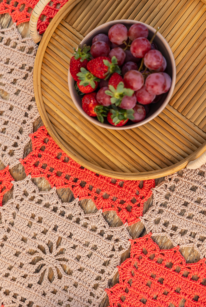 Camino de Mesa Ideal para Diseñadores del Crochet PATRÓN