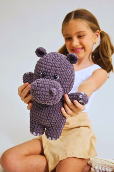 Adorable Hipopótamo Justy en Amigurumi PATRON PDF