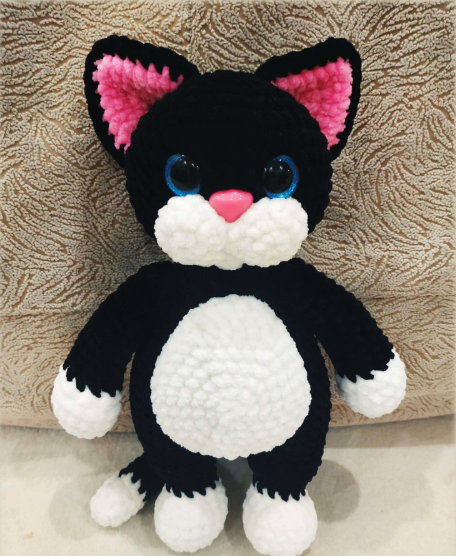 El Gato de felpa Ojos Azules Amigurumi PATRON GRATIS