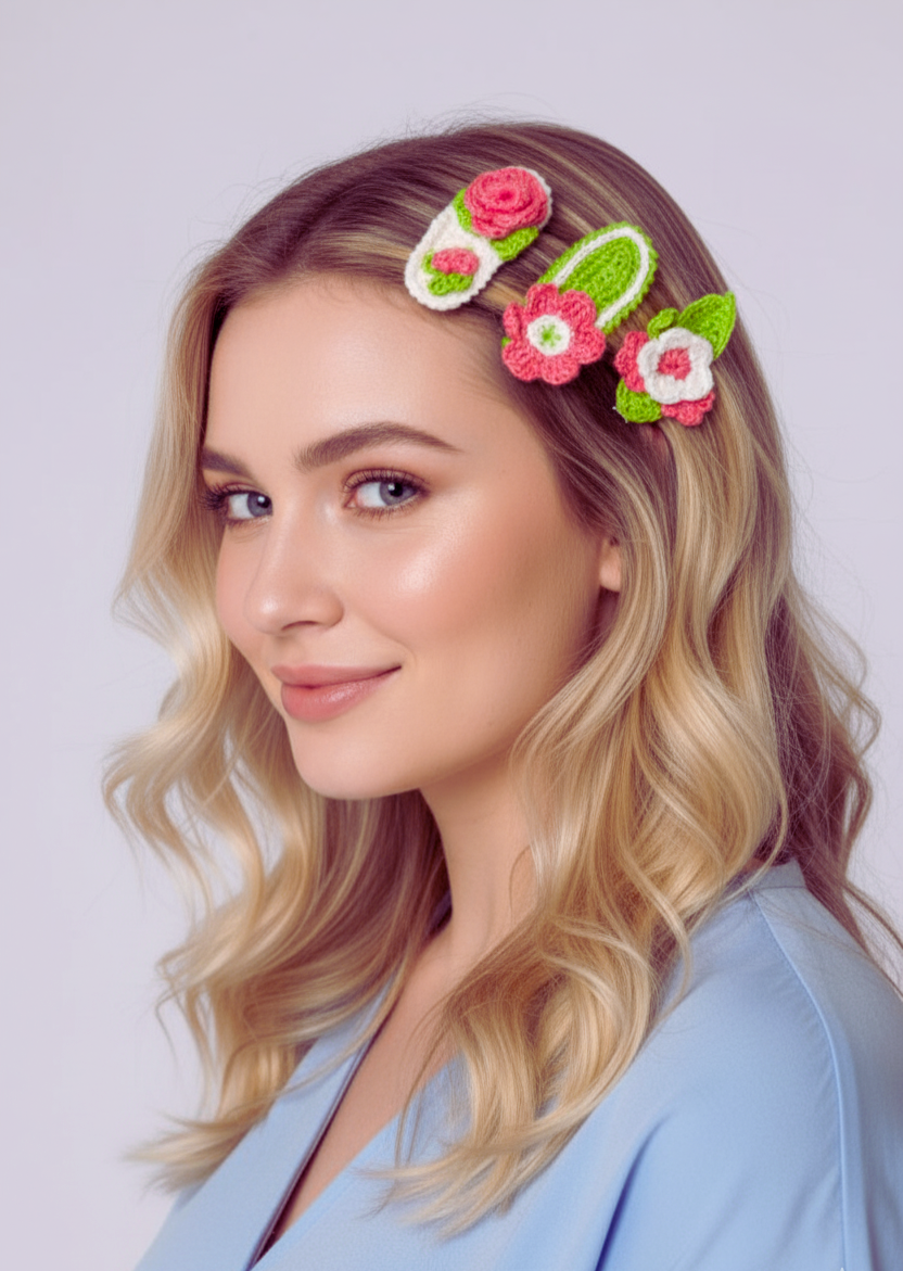 REUTILIZA esos pequeños Restos de Hilo! Pinzas de Crochet Florales