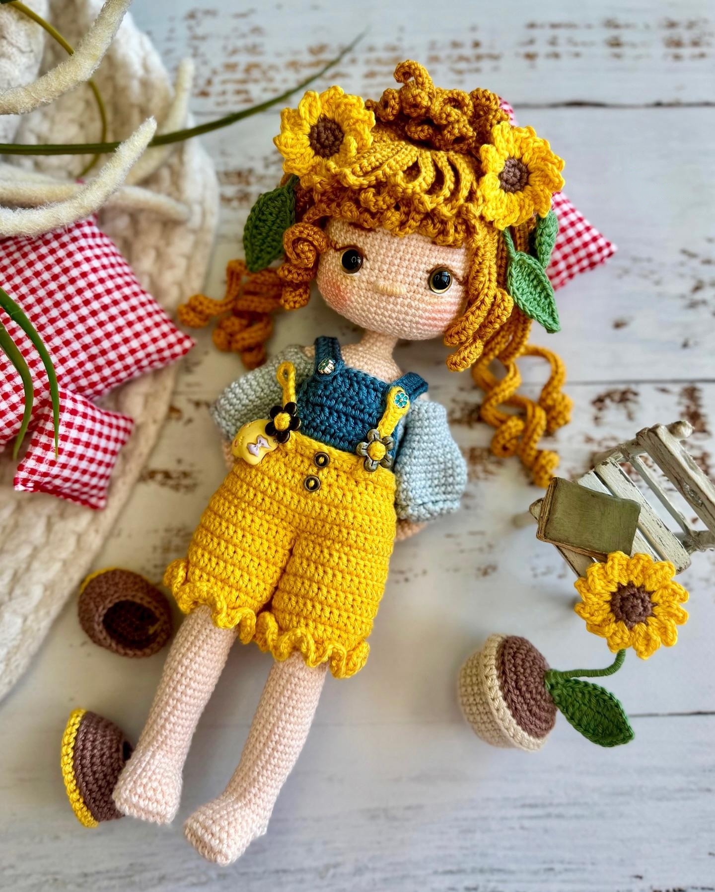 PRECIOSA! Muñeca Girasol Amigurumi paso a paso PATRON PDF