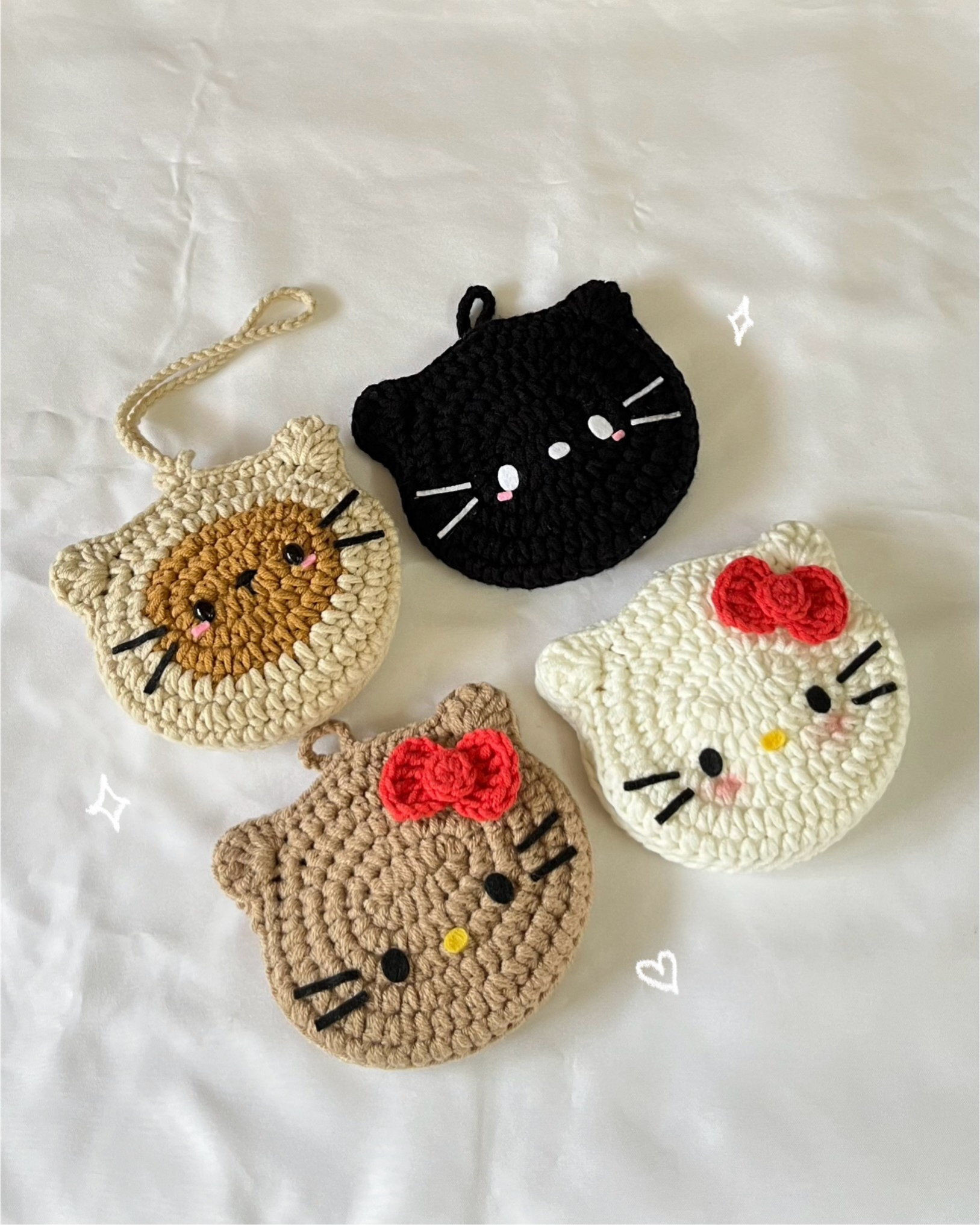 ¡Crochet Kawaii! Diseña Bolsitas de Gatitos y Recrea tu Personaje Felino Favorito