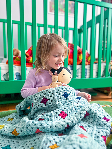 ¡Explota la Ternura! Manta Infantil Estrella de Luz en Crochet