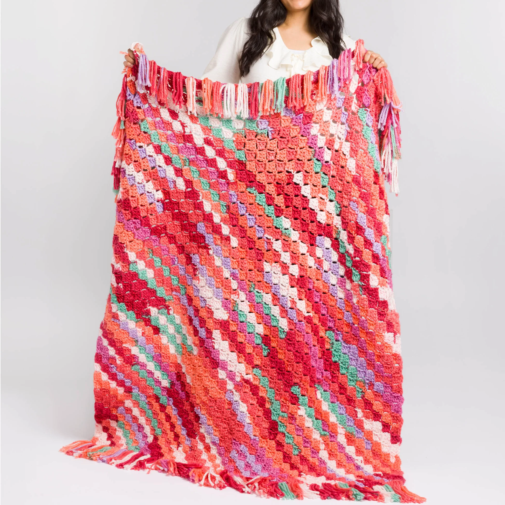 ¡NUEVO DESAFÍO! Manta Cascada de Puntos en C2C a Crochet