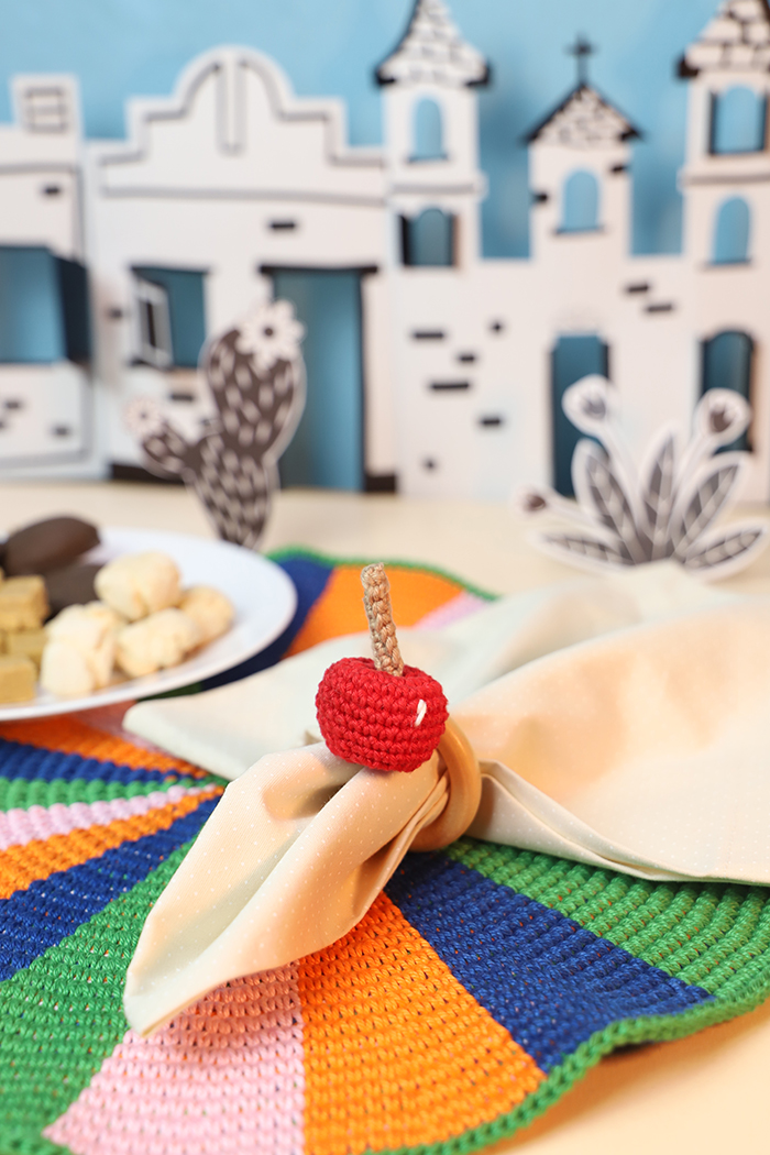 Amigurumi Decorativo Servilletero de Cereza PATRÓN