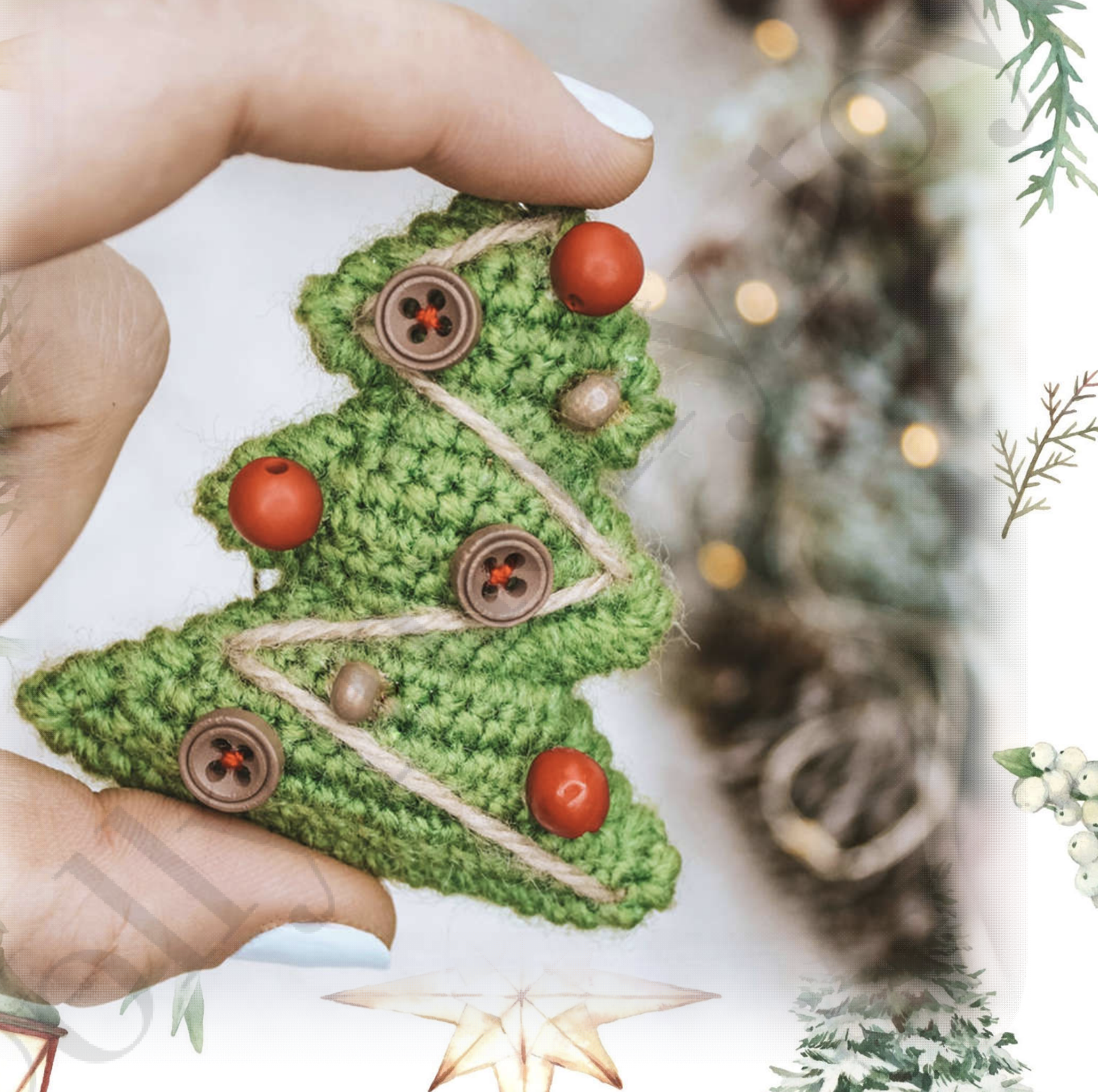 Transforma Tu Escritorio con el Adorno Navideño a Crochet PDF