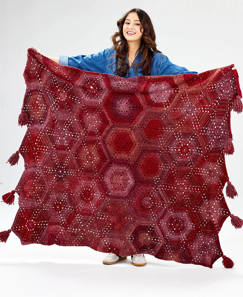 Patrón de Manta Hexágonos a Crochet más Impresionante! Ideal para Principiantes