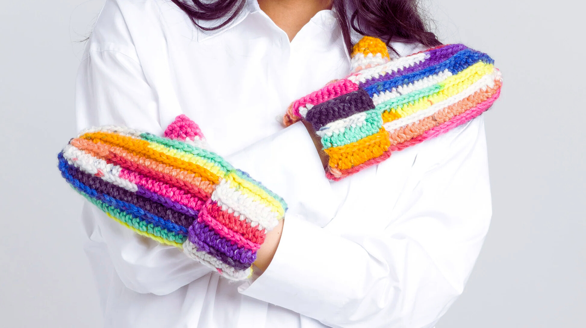 Manoplas Crochet SCRAPS Coloridas ¡Reutiliza tus Restos de Lana y Ahorra!