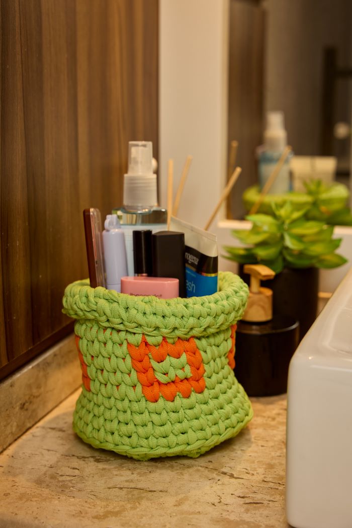 TRANSFORMA TU BAÑO en 1 Hora con el Cesto de Trapillo en Crochet