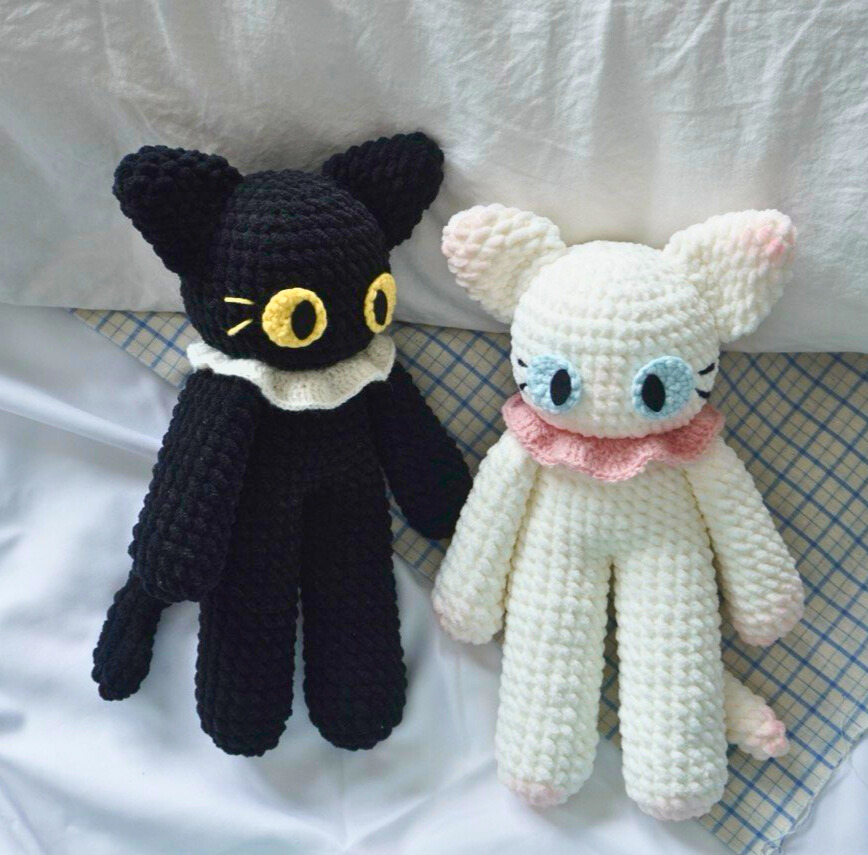 COMO TEJER un GATO LARGO Amigurumi para Regalo PATRON GRATIS