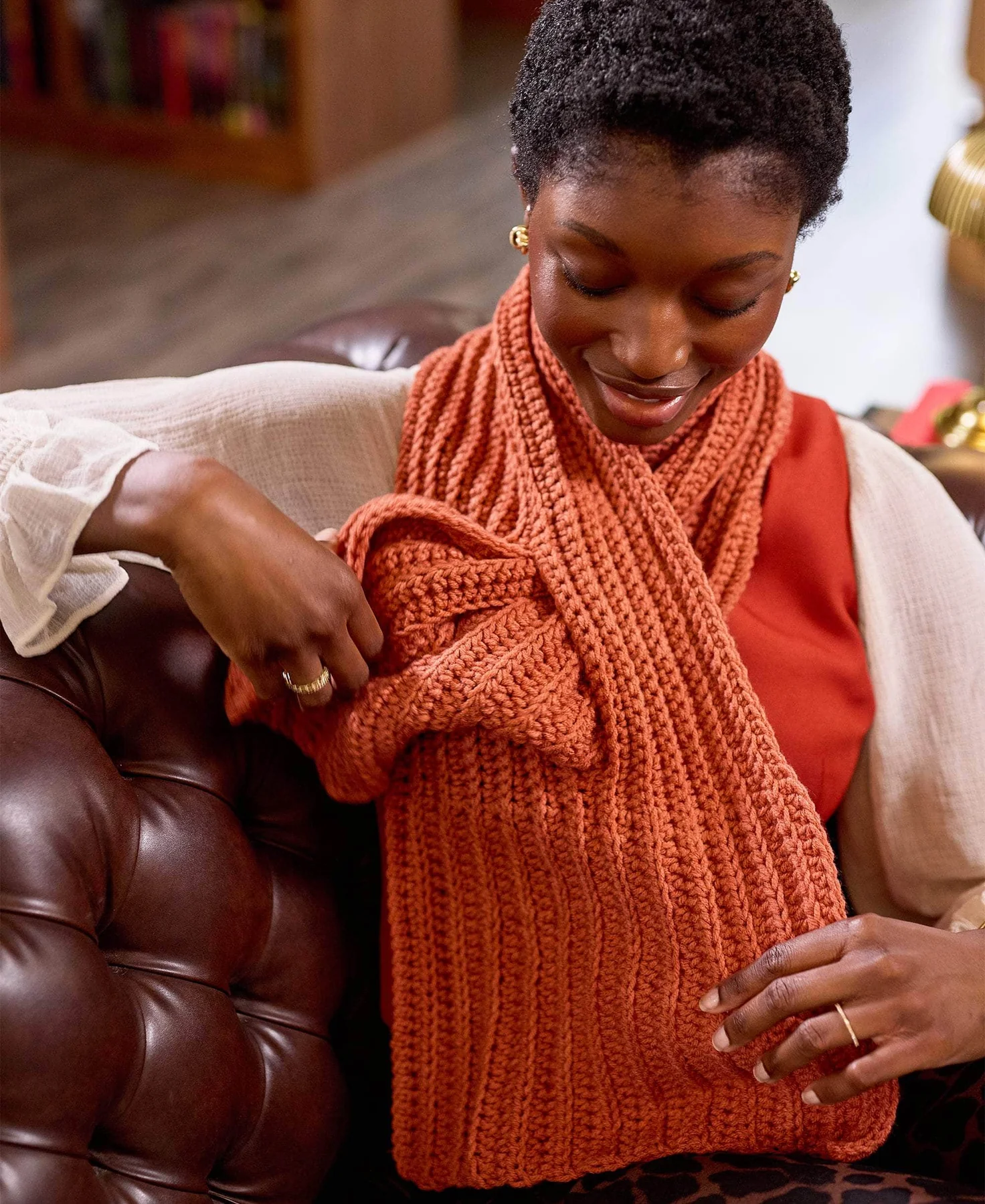 Bufanda OJO DE CERRADURA en Crochet! Estilo y Seguridad que Nunca se Moverá PATRON