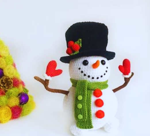 JUGUEMOS CON LA NIEVE! Muñeco de Nieve Tony Amigurumi PATRON GRATIS