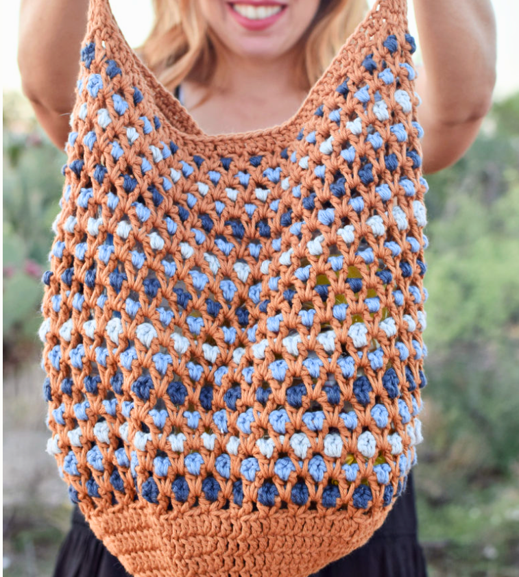 ¡RÁPIDA y FANTÁSTICA! La Bolsa de Mercado Puntada Azulejo Marroquí  PATRON GRATIS