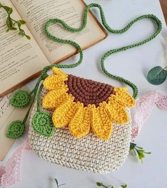 Domina el Crochet con este Proyecto de Cartera de Girasol en Relieve