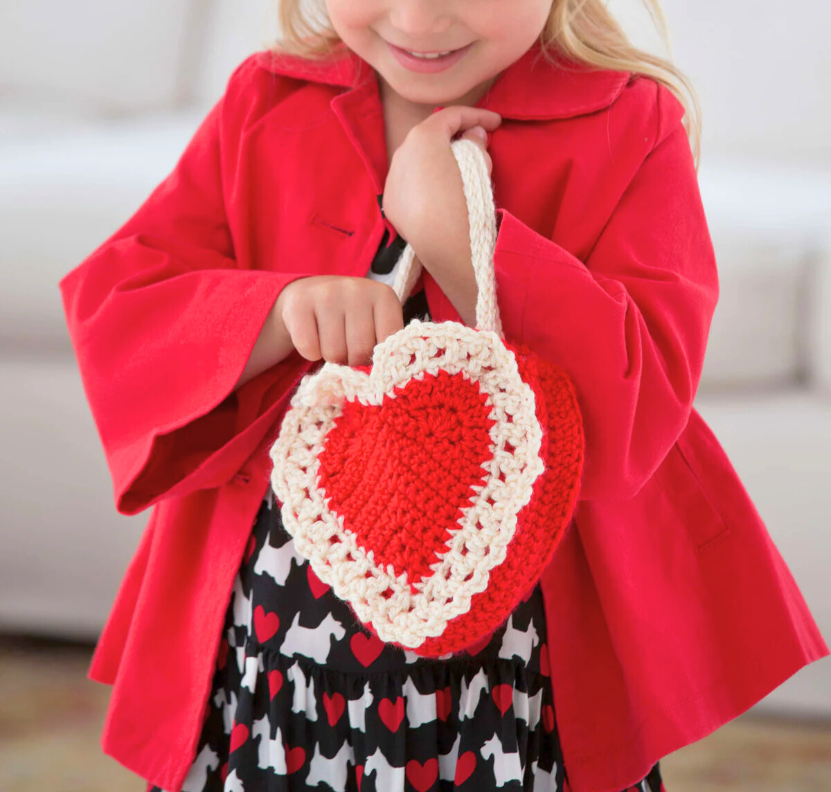 Aquí está mi CORAZÓN! Bolsa de Regalo a Crochet PATRON GRATIS